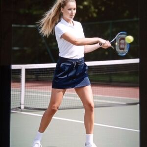 Athleta Metro Downtown Skort Navy Blue Pickleball Tennis Sporty Womens Medium